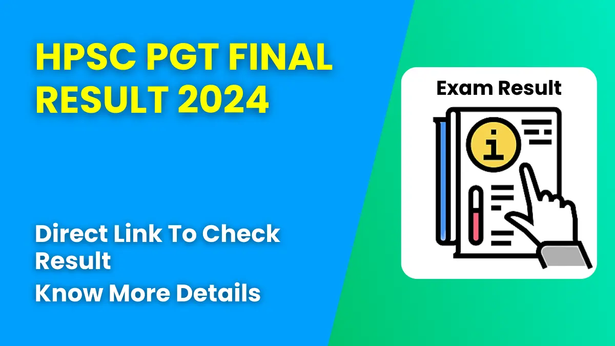 HPSC PGT Final Result 2024