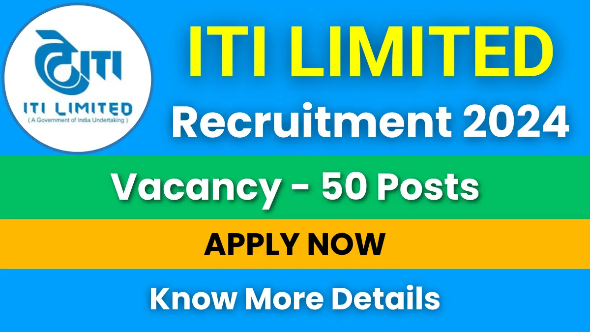 ITI Limited Young Professional Recruitment 2024