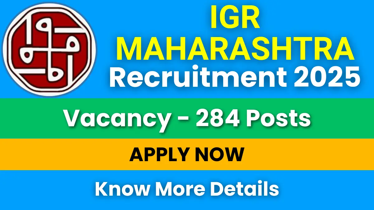 IGR Maharashtra Recruitment 2025