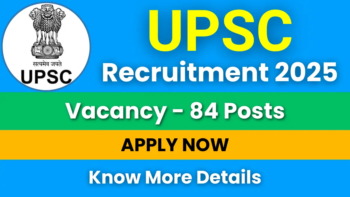UPSC Training Officer Recruitment 2025