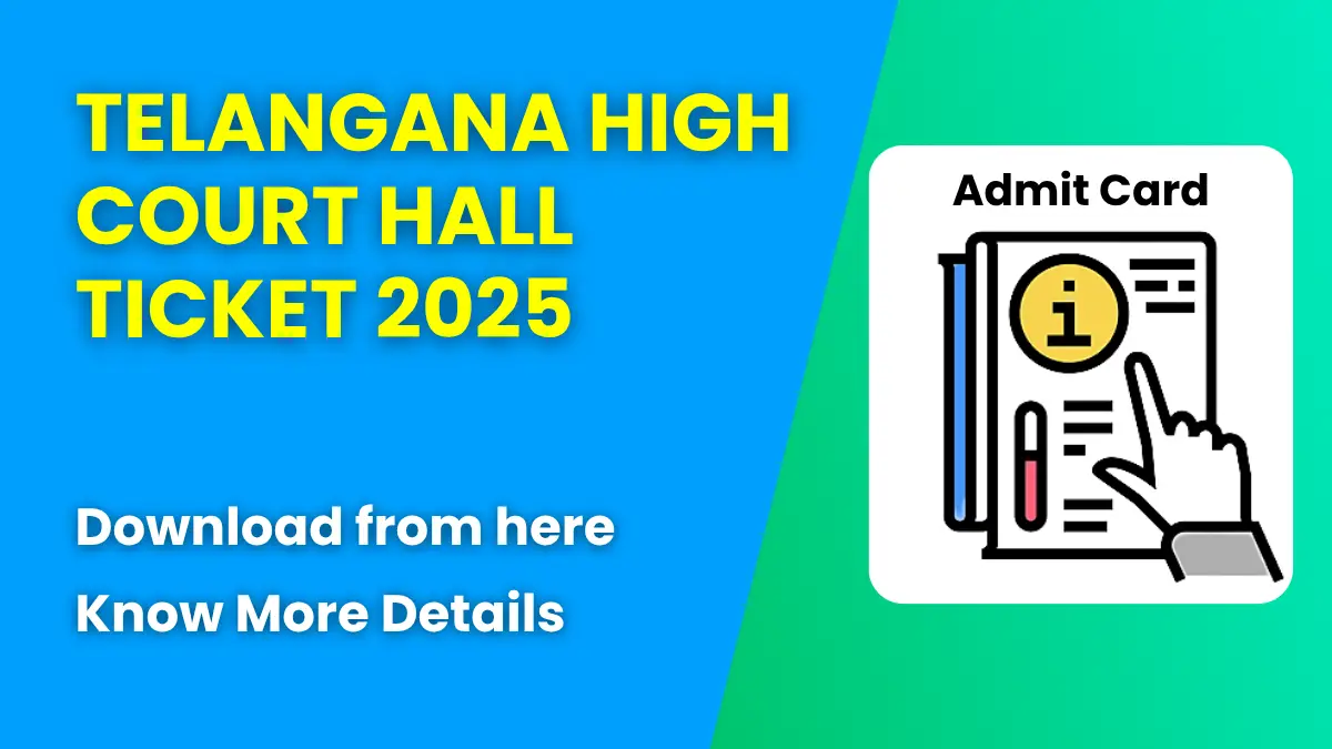 Telangana High Court Hall Ticket 2025