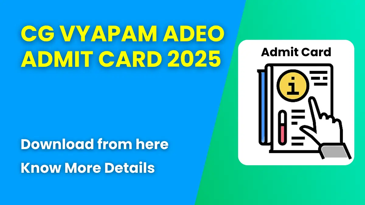 CG Vyapam ADEO Admit Card 2025