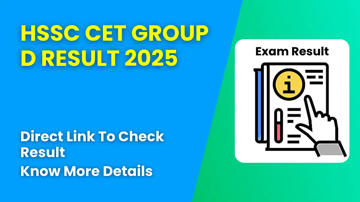 HSSC CET Group D Result 2025