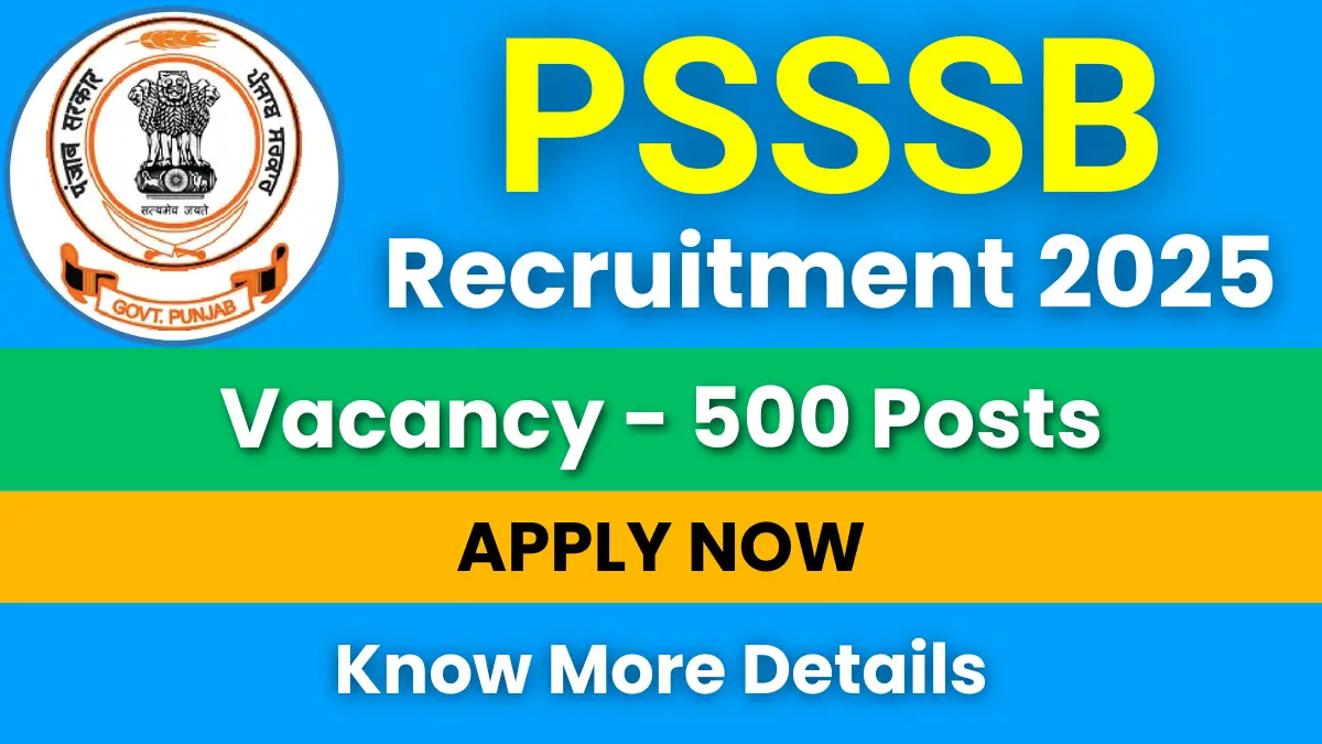 PSSSB Recruitment 2025