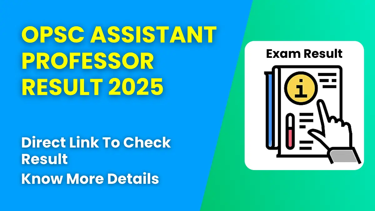 OPSC Assistant Professor Result 2025
