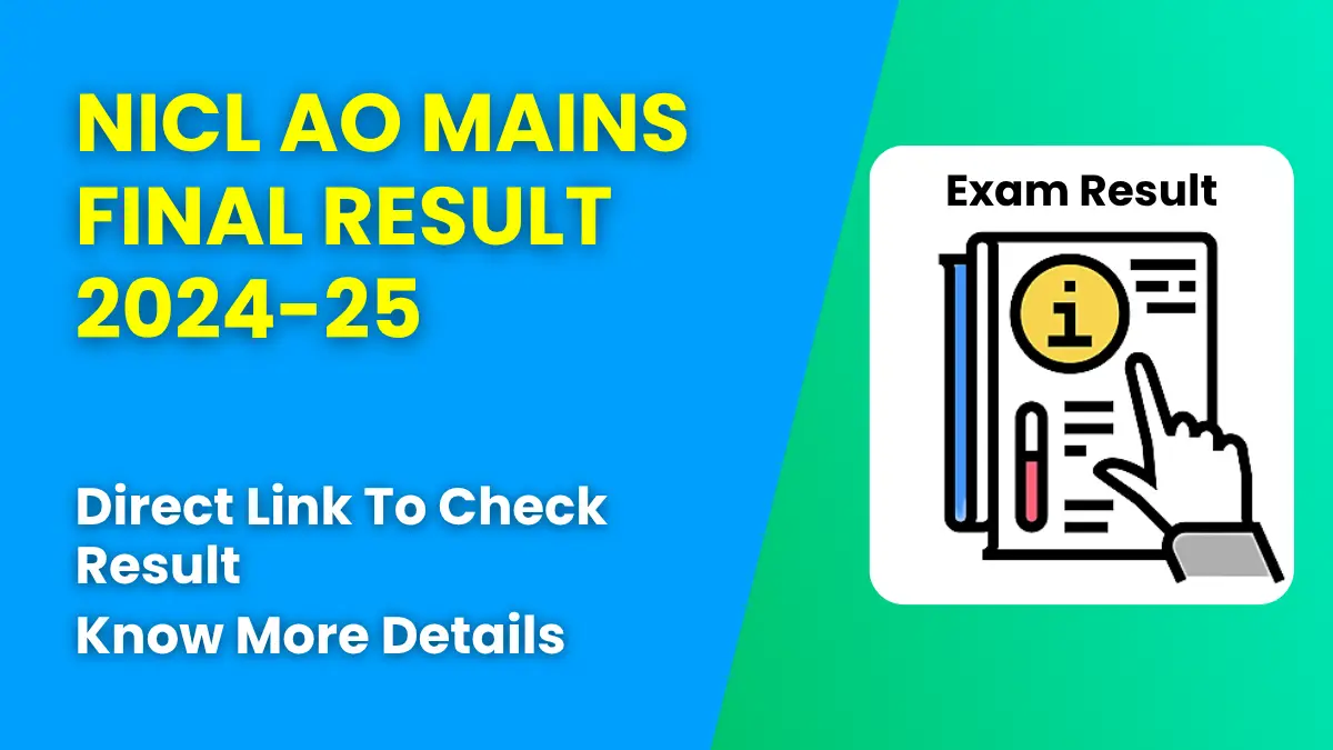 NICL AO Mains Final Result 2024-25