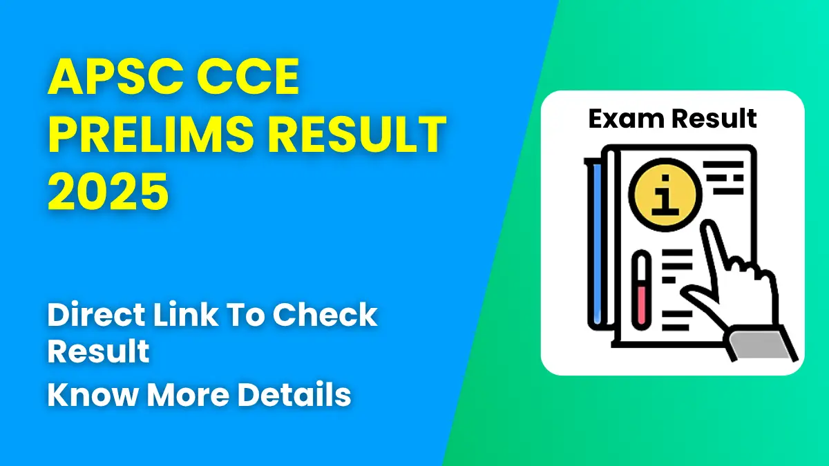 APSC CCE Prelims Result 2025