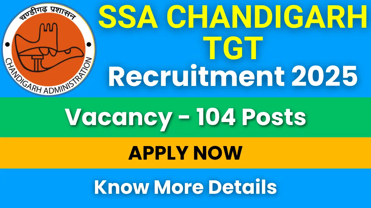 SSA Chandigarh TGT Recruitment 2025