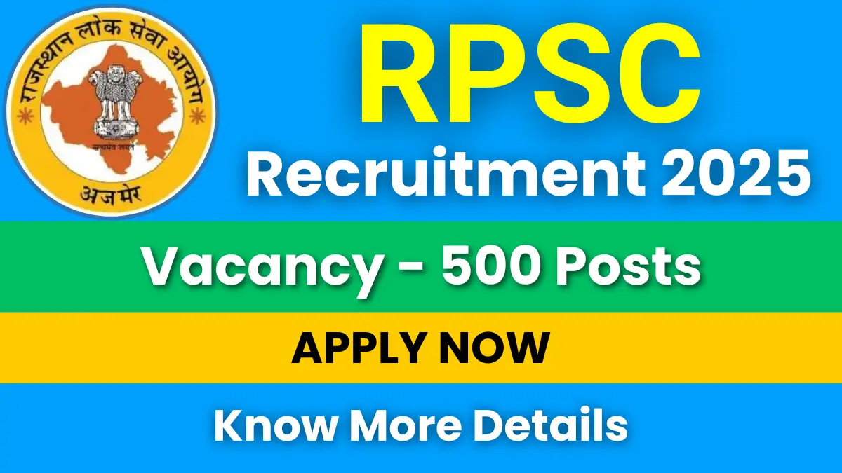 RPSC School Lecturer Recruitment 2025