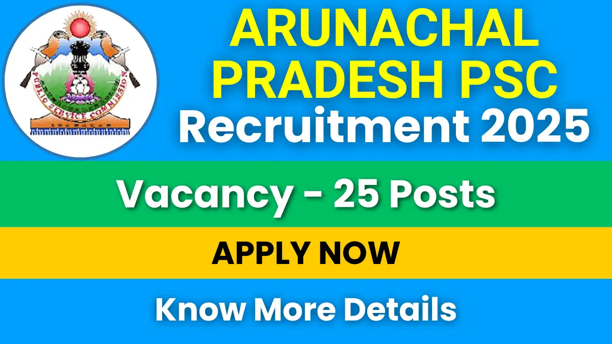 Arunachal Pradesh PSC ASO Recruitment 2025