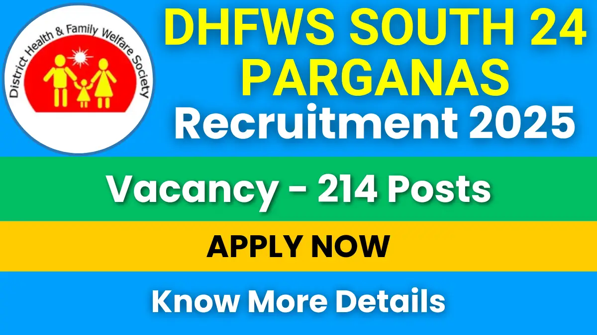 DHFWS South 24 Parganas Recruitment 2025