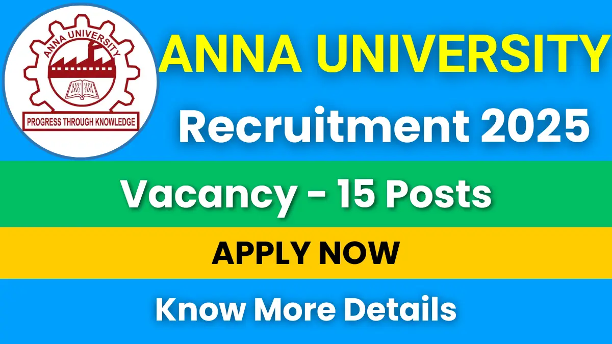 Anna University Recruitment 2025
