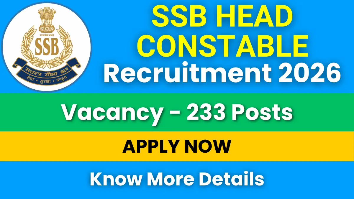 SSB Head Constable Recruitment 2026