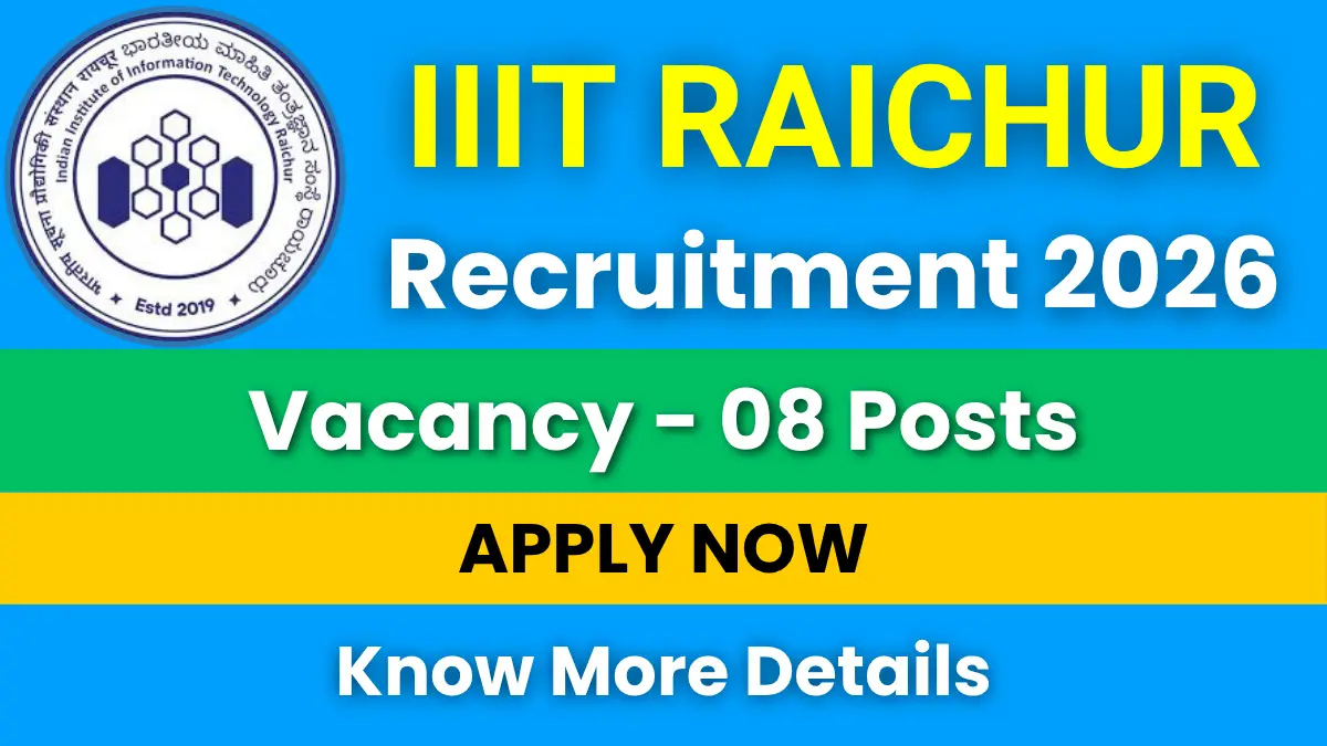IIIT Raichur Assistant Professor Recruitment 2026