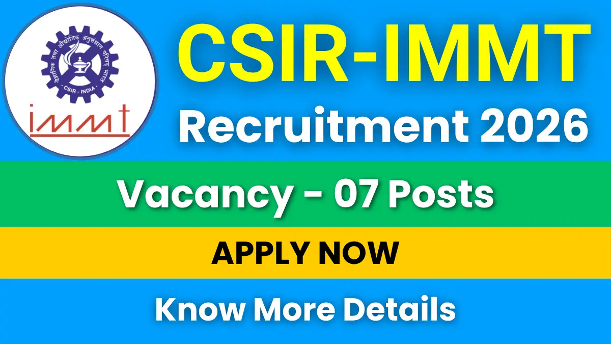 CSIR-IMMT MTS Recruitment 2026